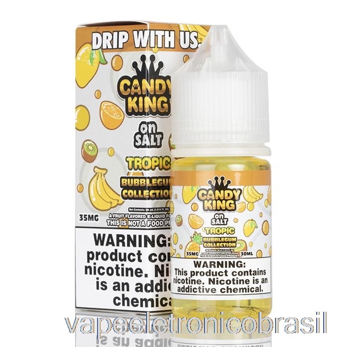 Vape Recarregável Coleção Tropic Bubblegum - Candy King On Salt - 30ml 50mg